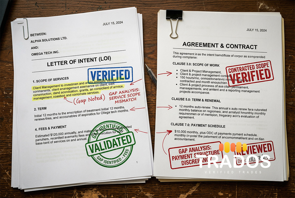From Loi To Contract Verification Gap